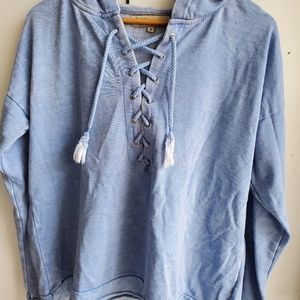 Vintage Havana Soft Blue Hoodie